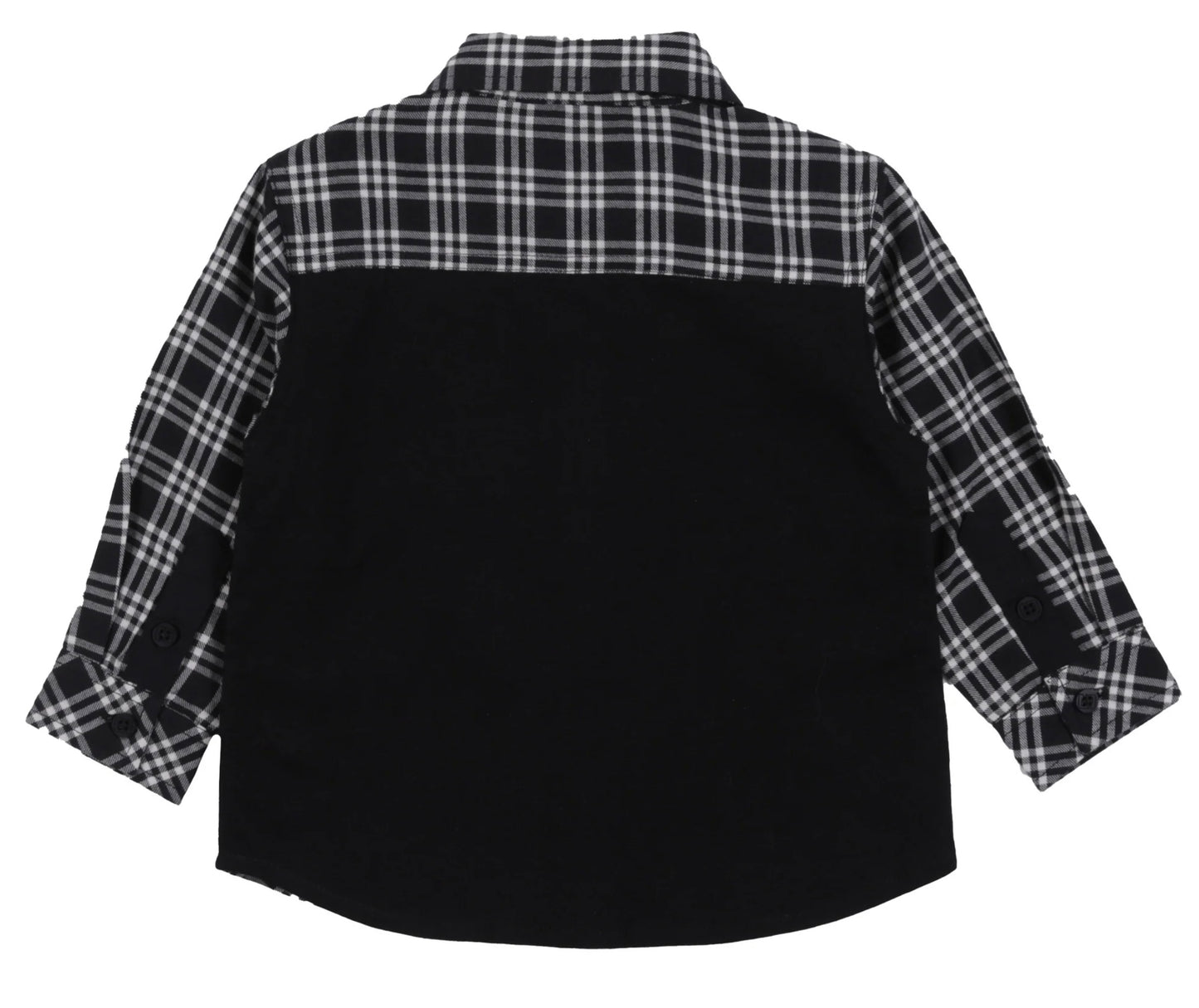 Nano Plaid Dress Shirt With Bow Tie FN