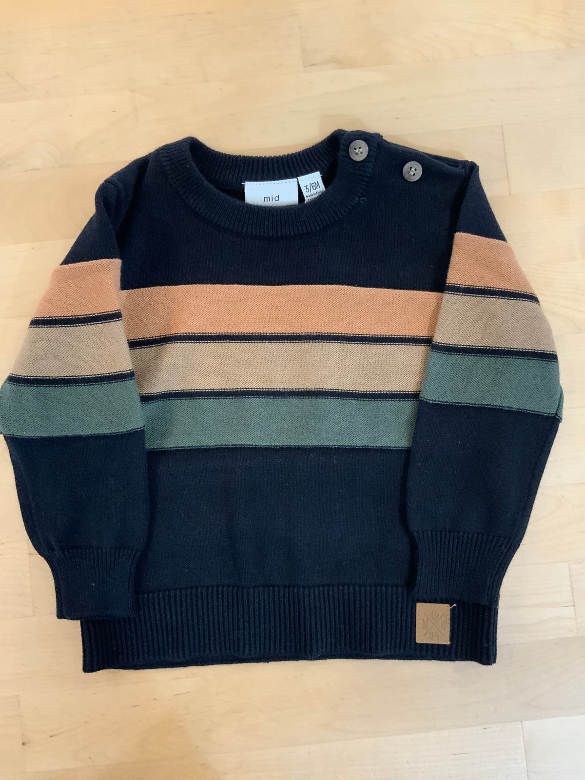 MID Navy Stripe Sweater 02-09