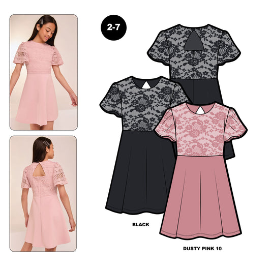 MID Little Black Dress with Lace