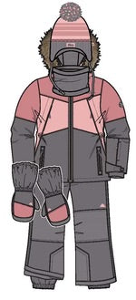 Blizz- 5 Piece Pink/Grey Snowsuit Set FN