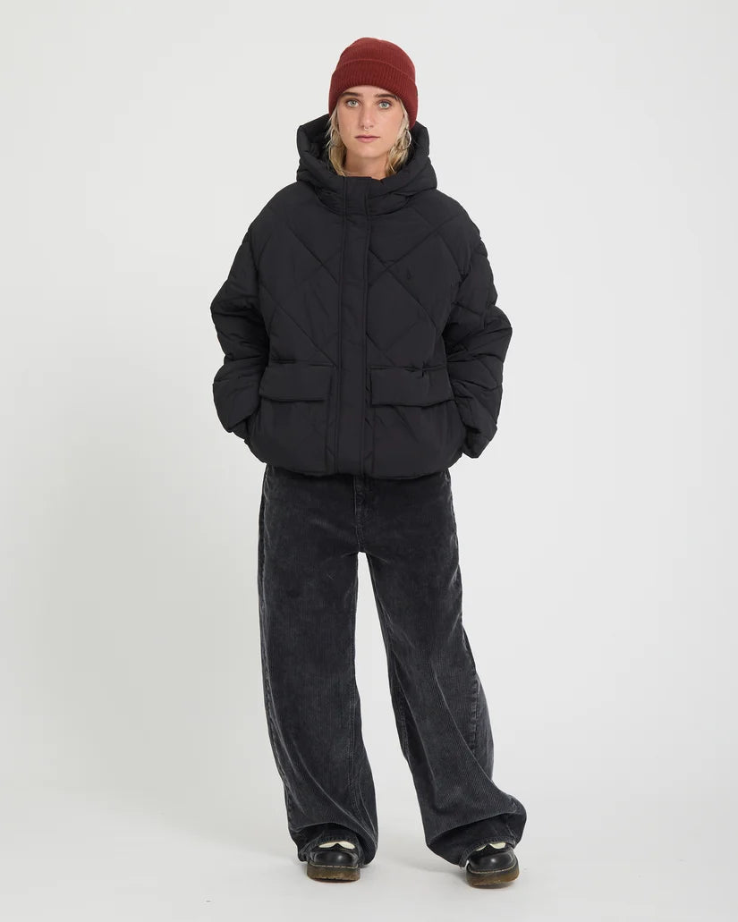 Volcom Out of Boxy Puff Black Jacket 02-10