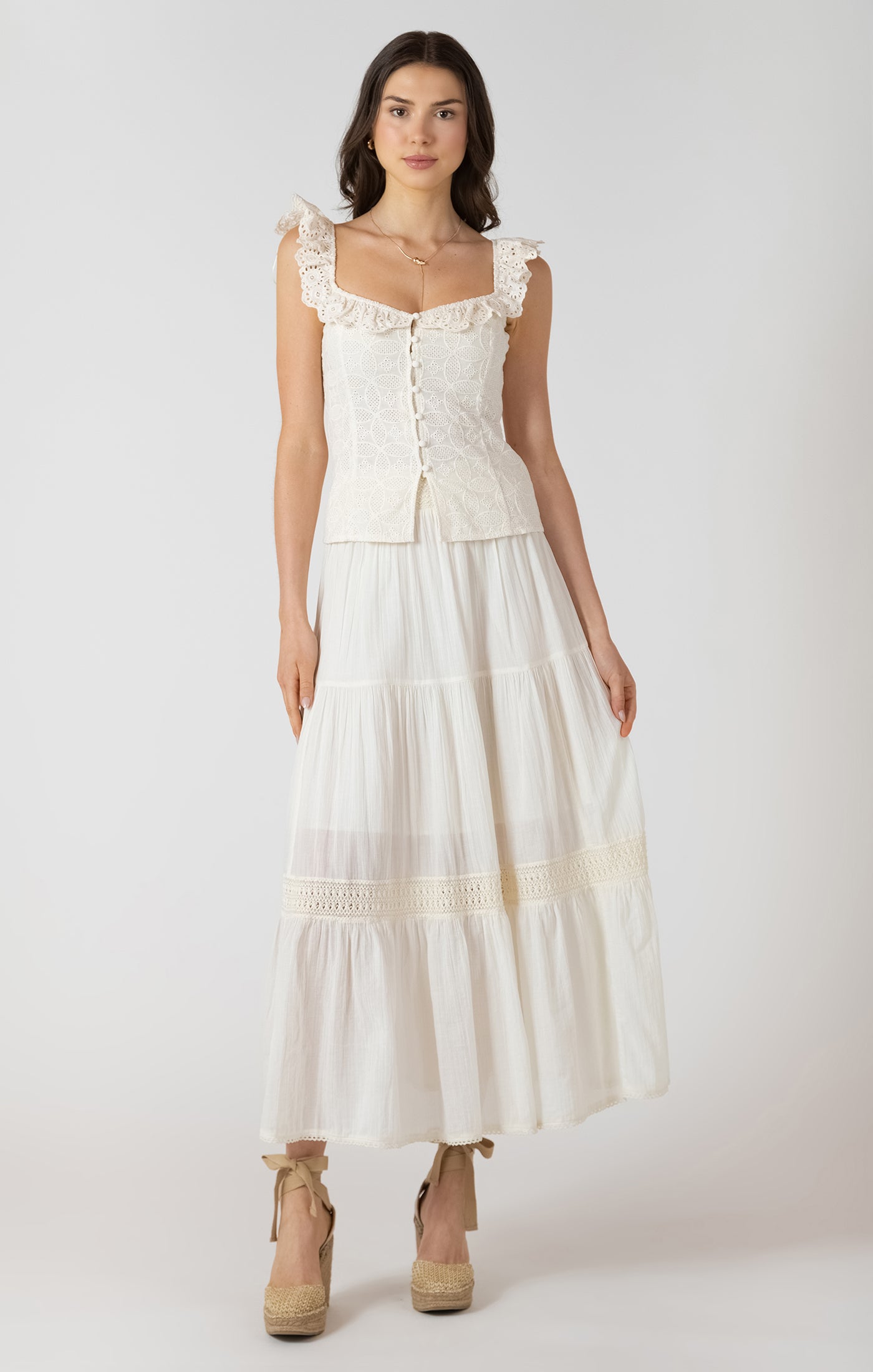 Dex Button Front Eyelet Tank SP