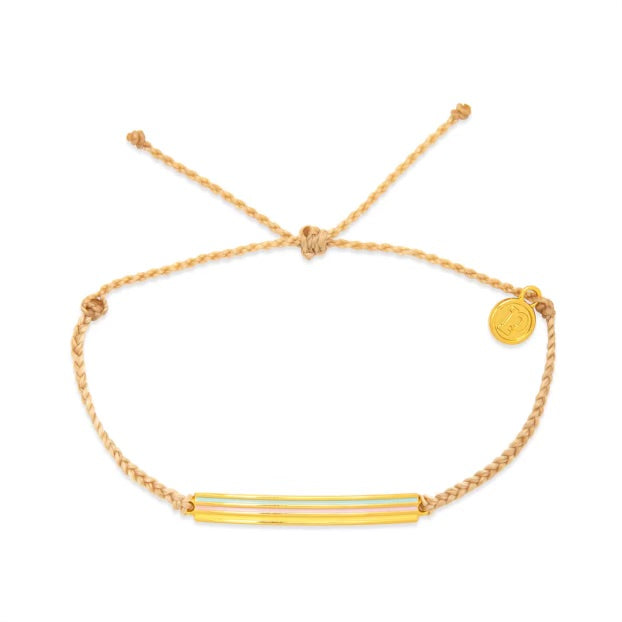 Pura Vida Stripe Charm Bracelet