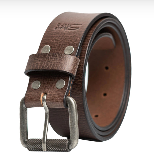 Silver Jeans Genuine Leather Belt with Rivet Detail