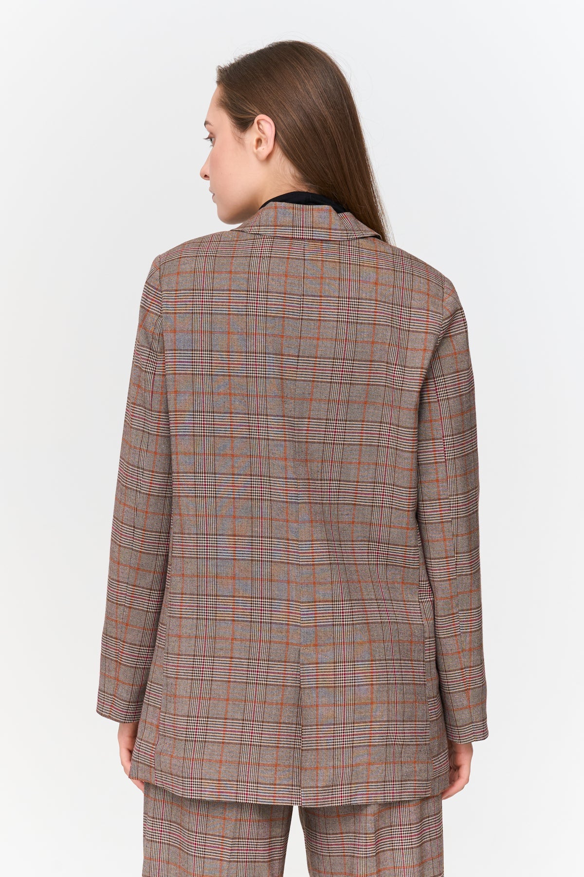 24 Colours Brown Patterned Blazer FN