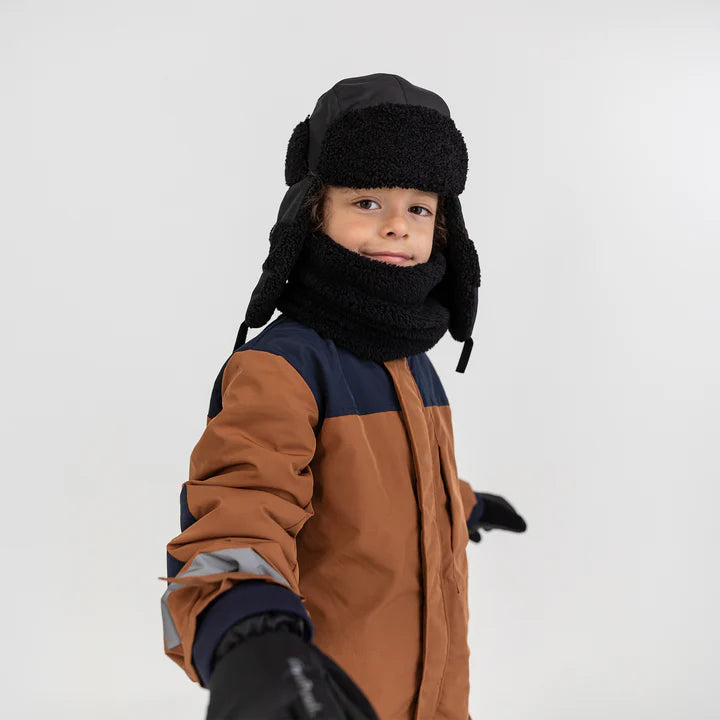 WinterProof Black Sherpa Trapper Hat