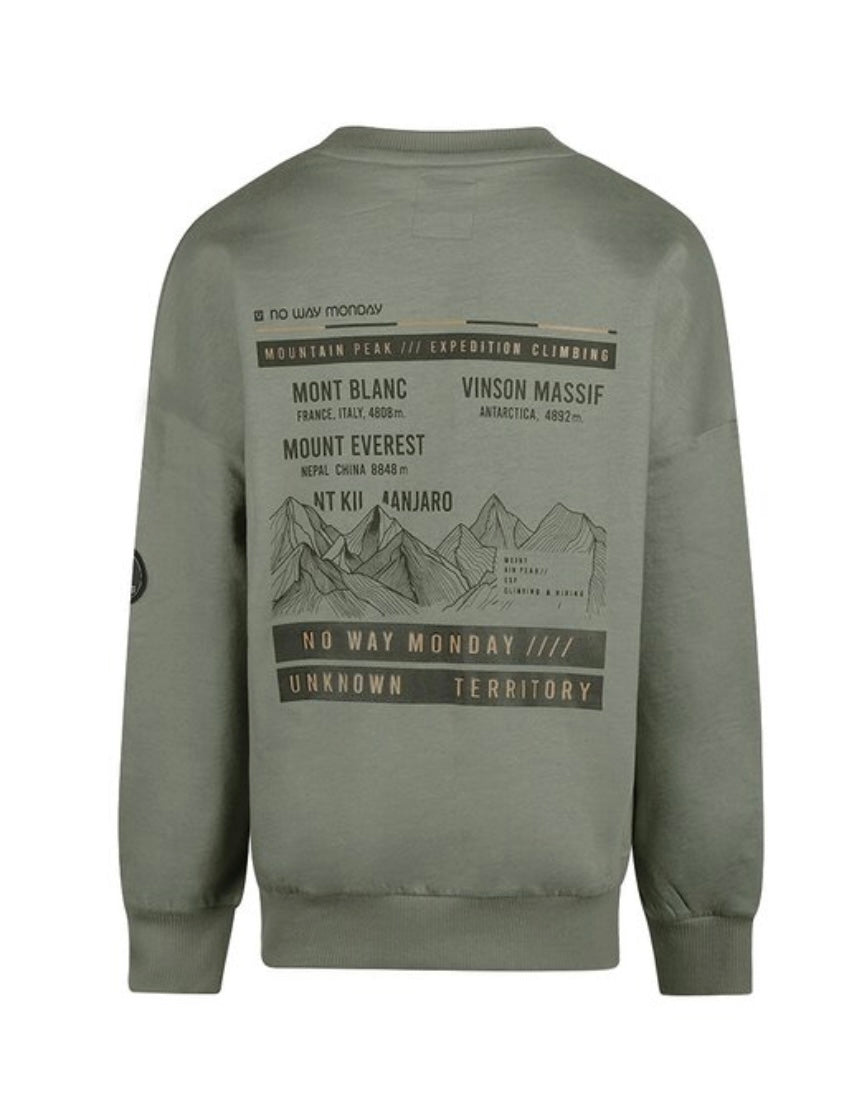 No Way Monday Green Crewneck FN