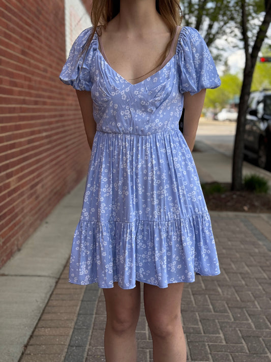 RD Style Floret Crepe Puff Dress