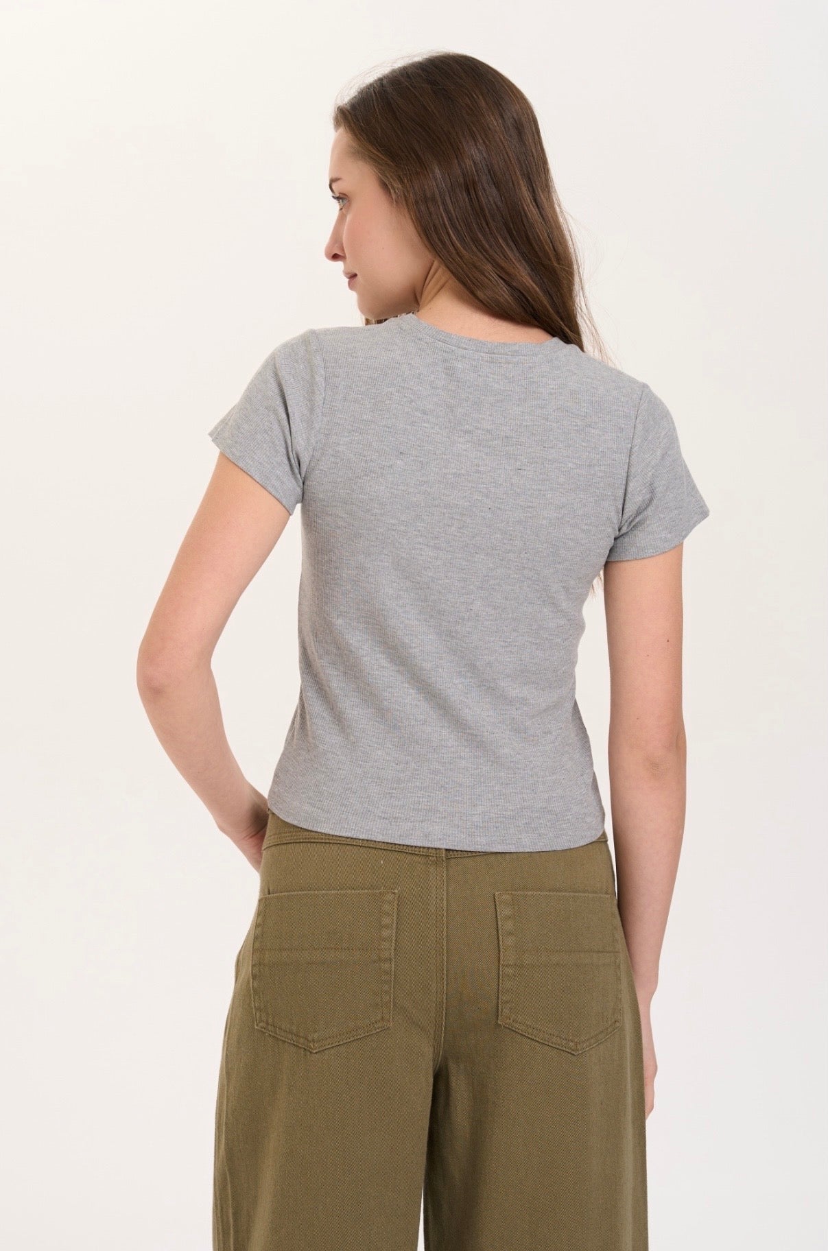 24 Colours Ribbed Coffee Club Tee FP
