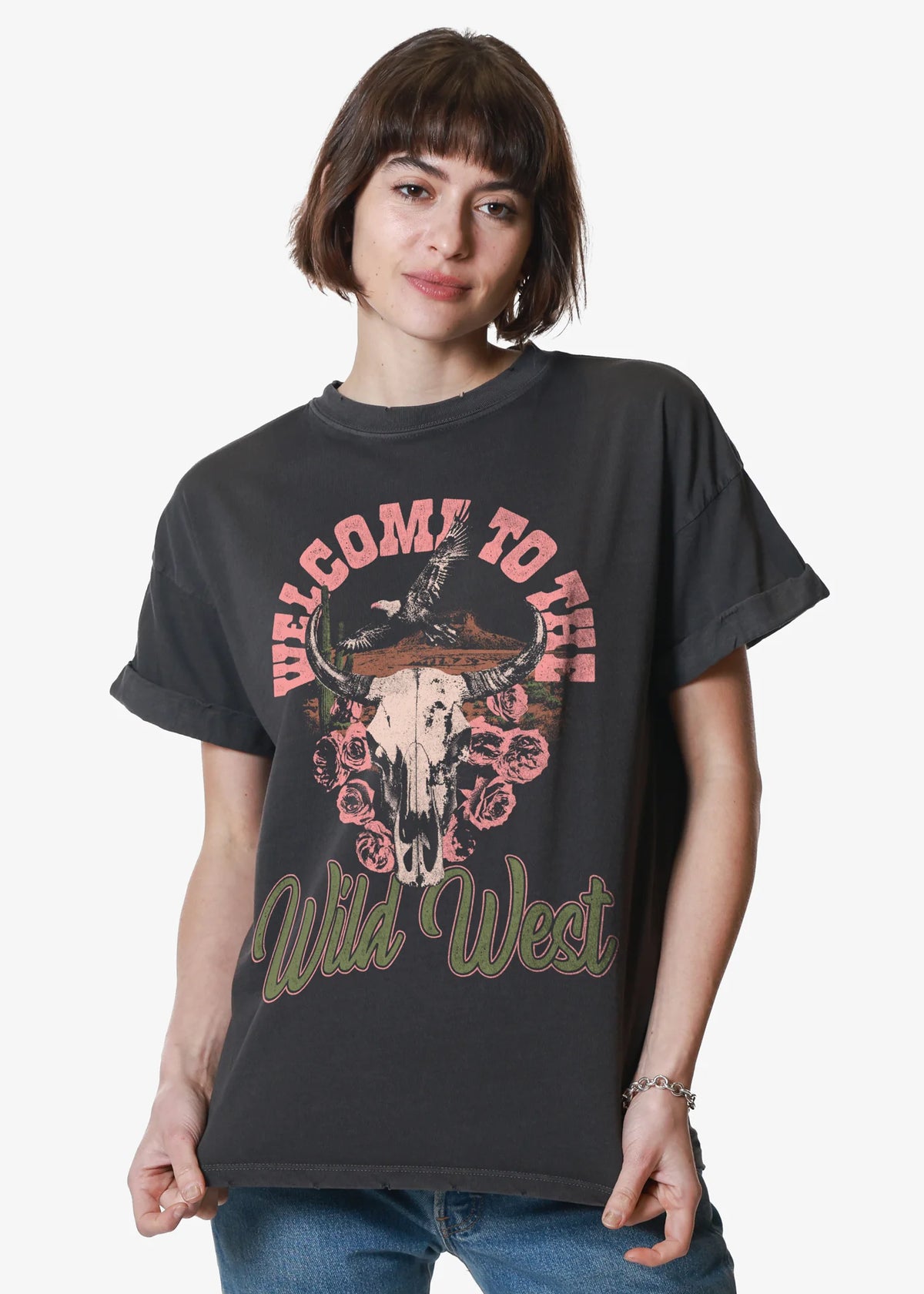 Girl Dangerous Wild West Boyfriend Tee 02-09