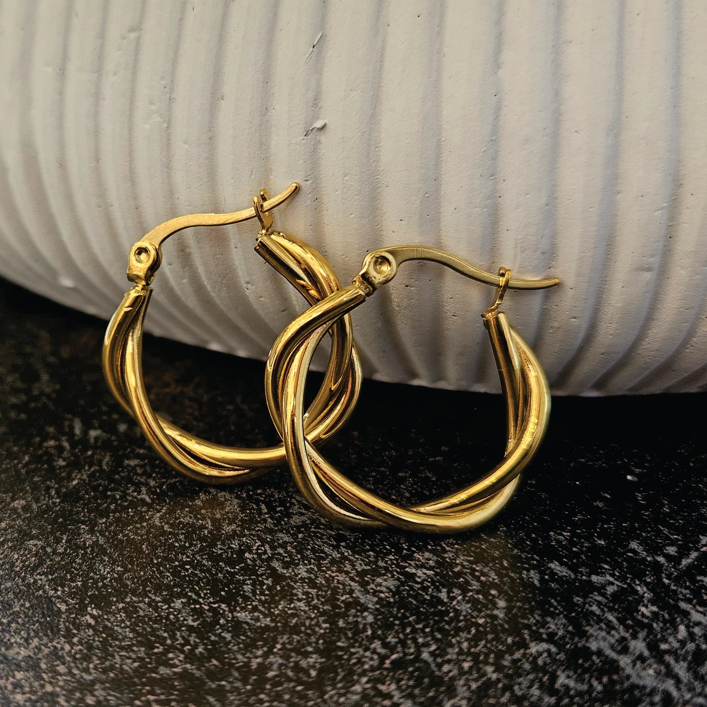 Hackney Nine Carlota Twisted Hoop Earrings