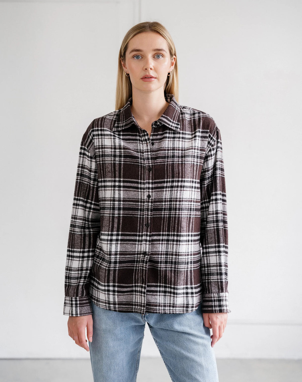 Brunette the Label Plaid Button Down 02-07