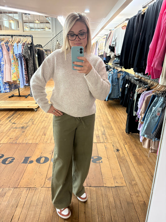 24 Colour Green Canvas Pant FN