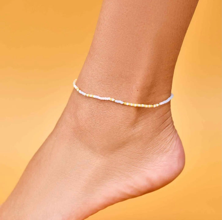 Pura Vida Mixed Bead Stretch Anklet