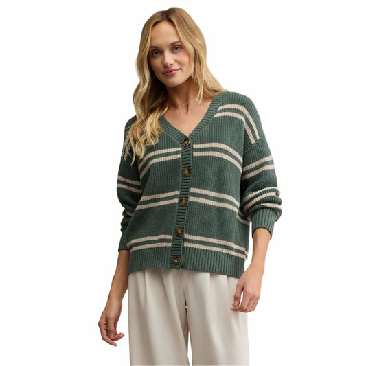 Z Supply Boyfriend Striped Cardigan FN