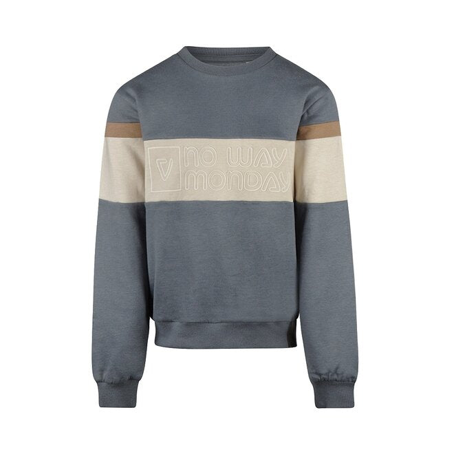 No Way Monday Mid Blue Sweater FN