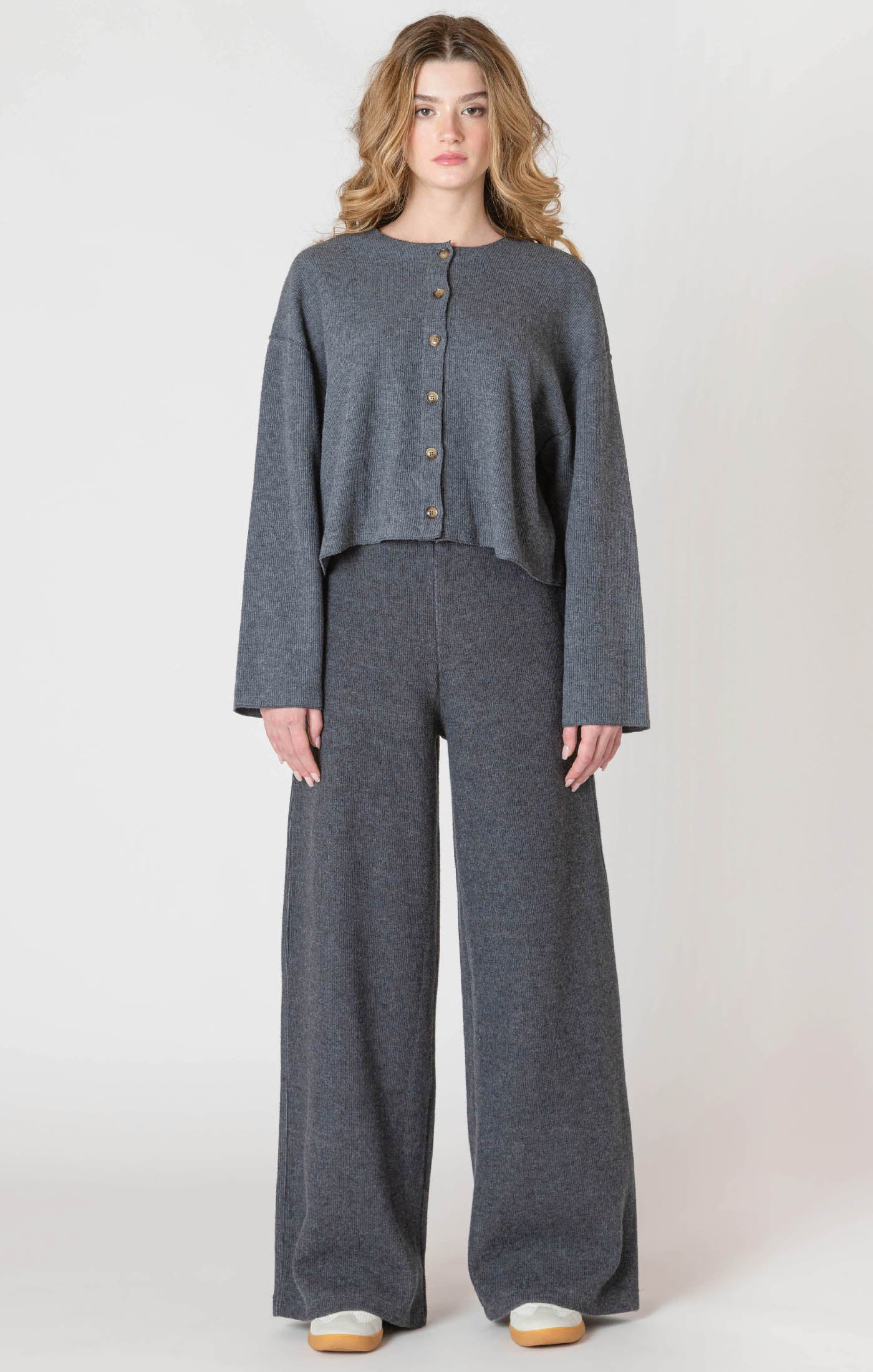 Room 34 Wide Leg Ribbed Pant FN