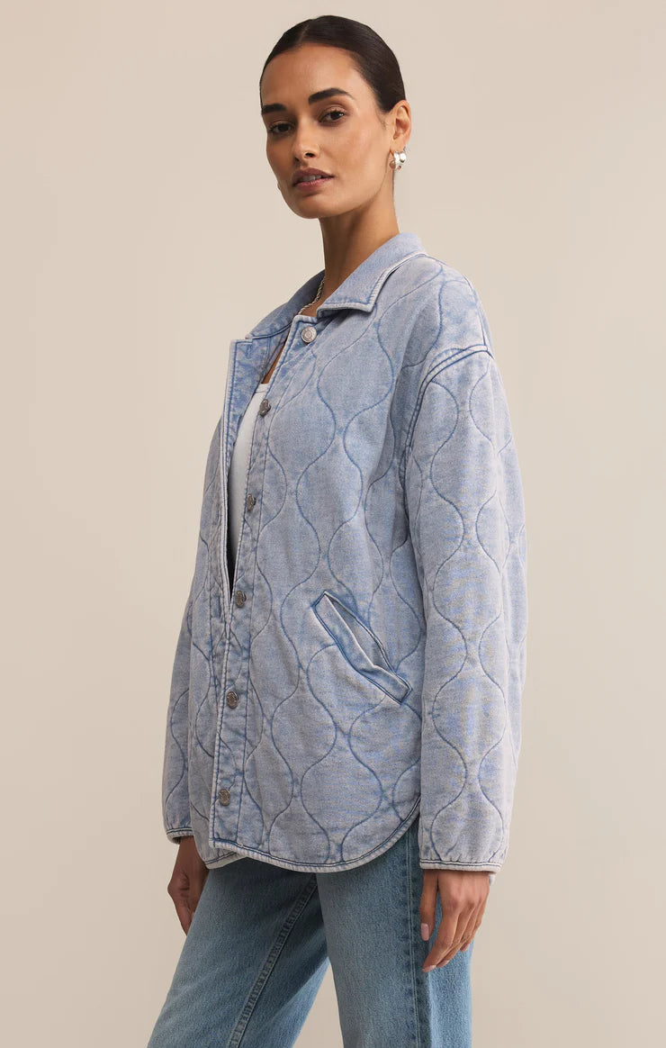 Z Supply Boulder Knit Denim Jacket FN