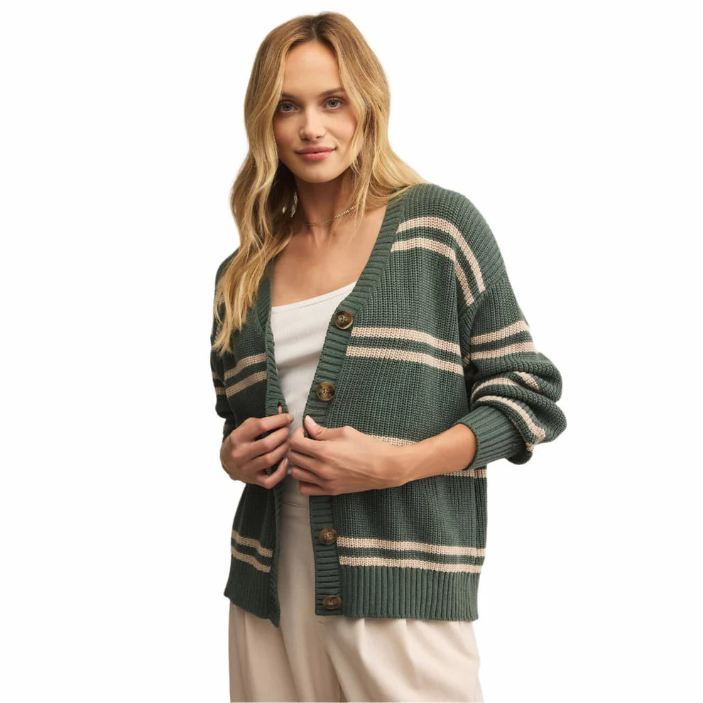 Z Supply Boyfriend Striped Cardigan FN