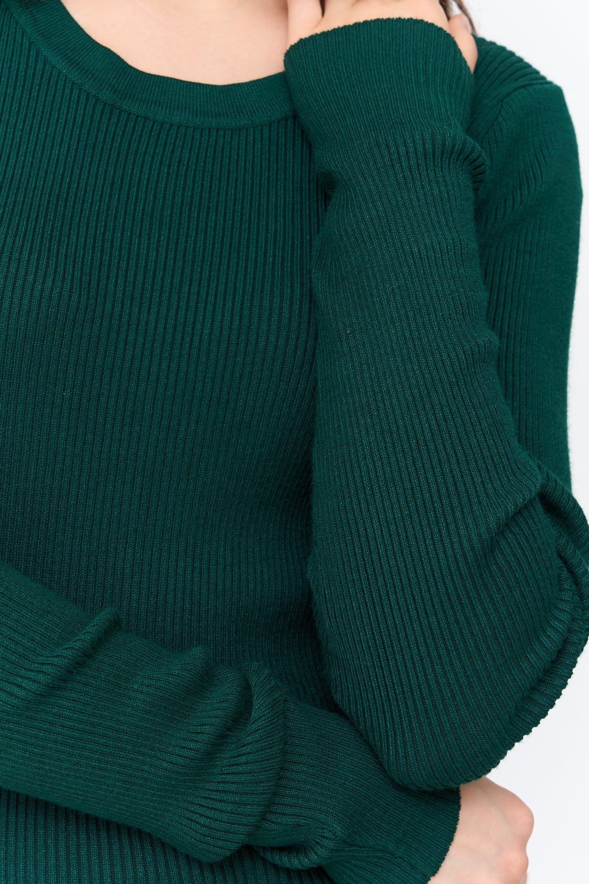 24 Colours Green Knit Dress FN