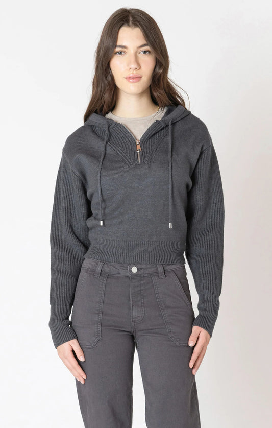 Dex Grey Half Zip Hooded Sweater FN