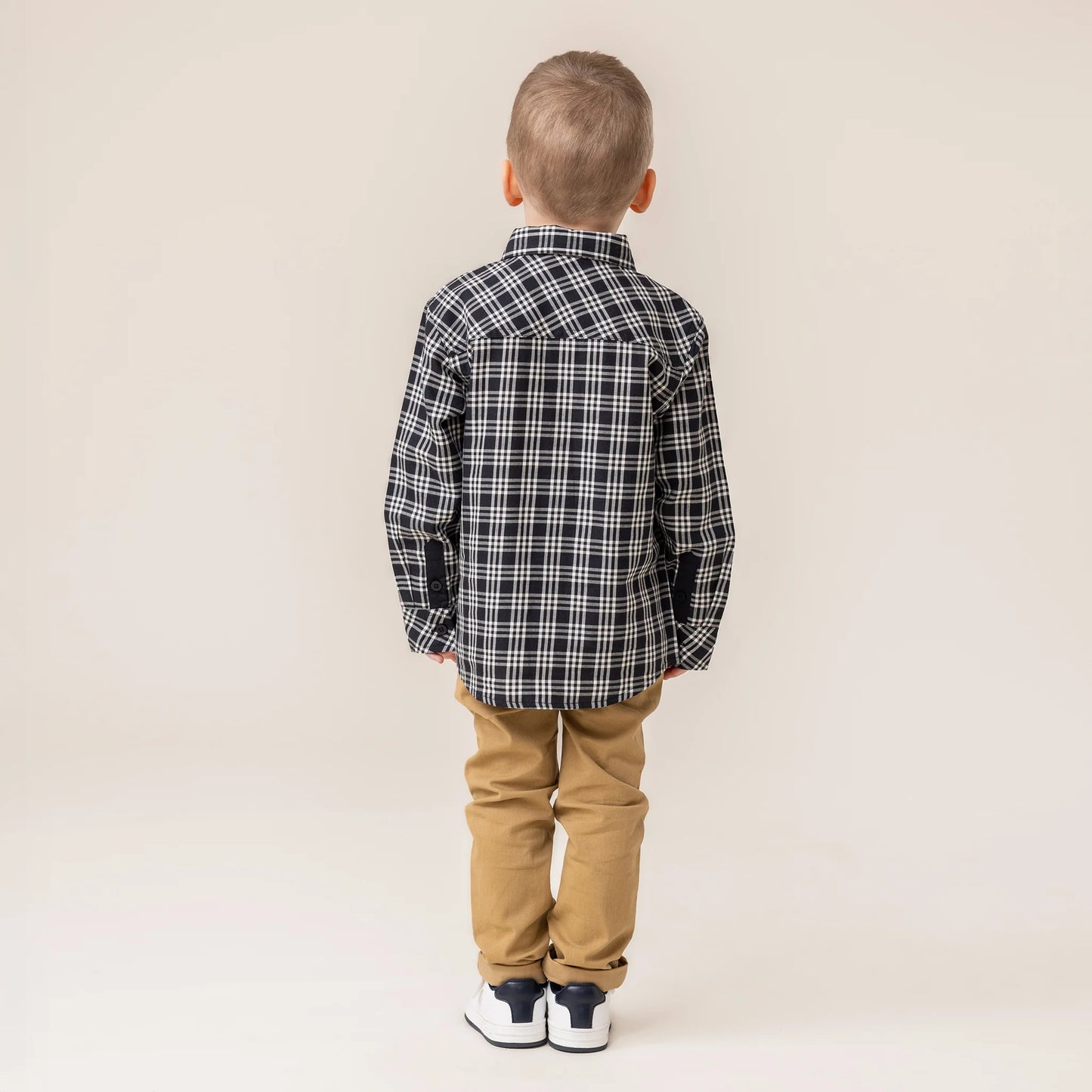 Nano Plaid Shirt With Bow Tie FN