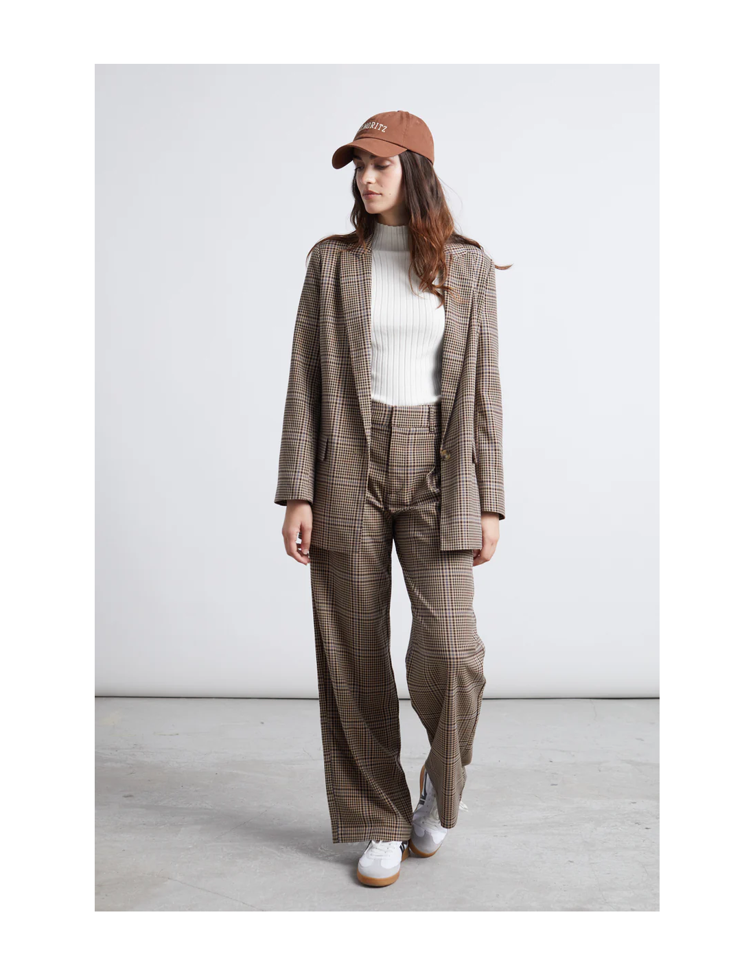 24 Colours Brown Patterned Blazer FN