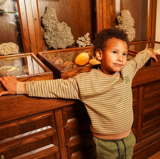 Koko Noko Green Striped Sweater FN