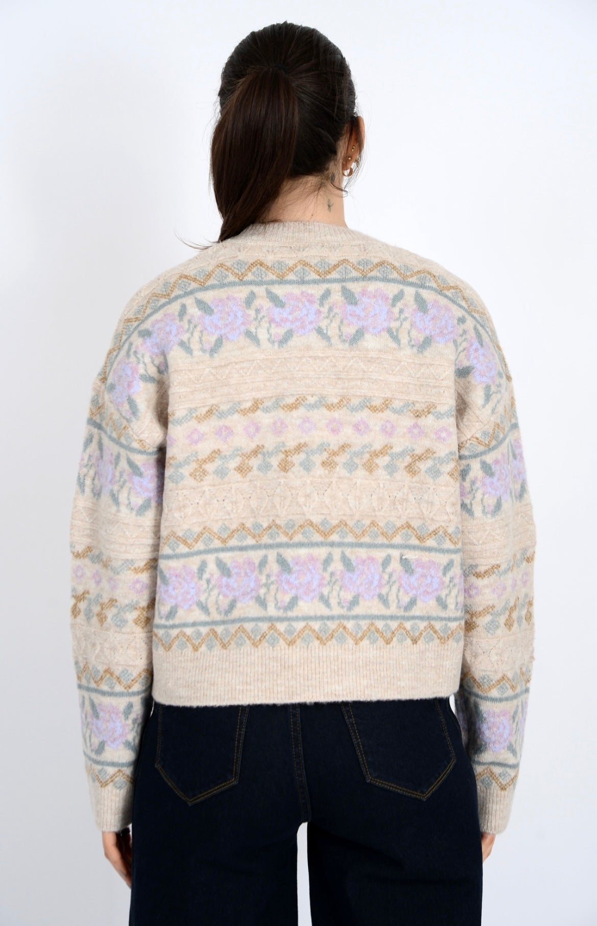 RD Floral Printed Knit Sweater FN
