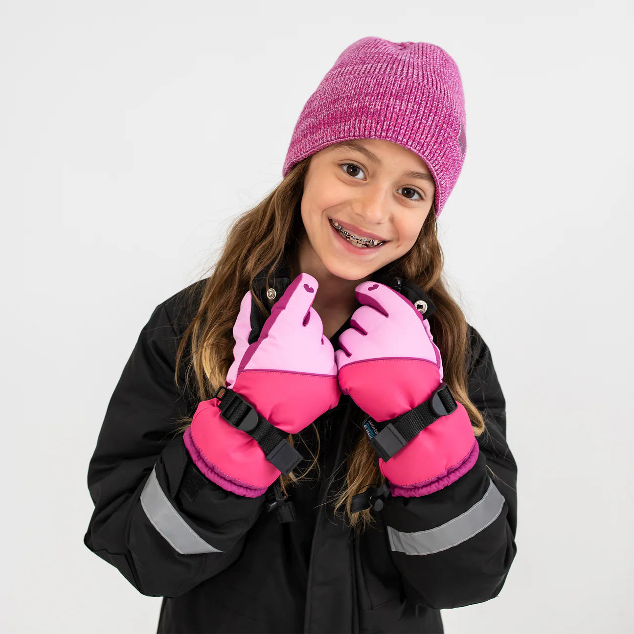 WinterProof Pastel Rose Heart Glove