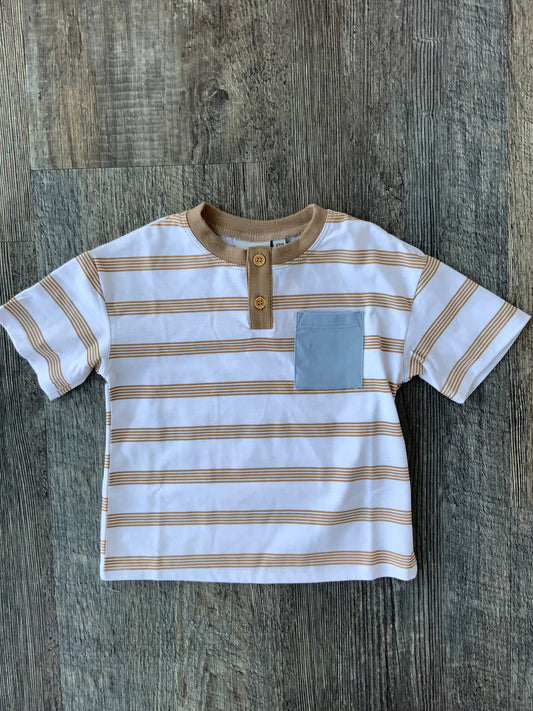 MID Tan Striped Shirt