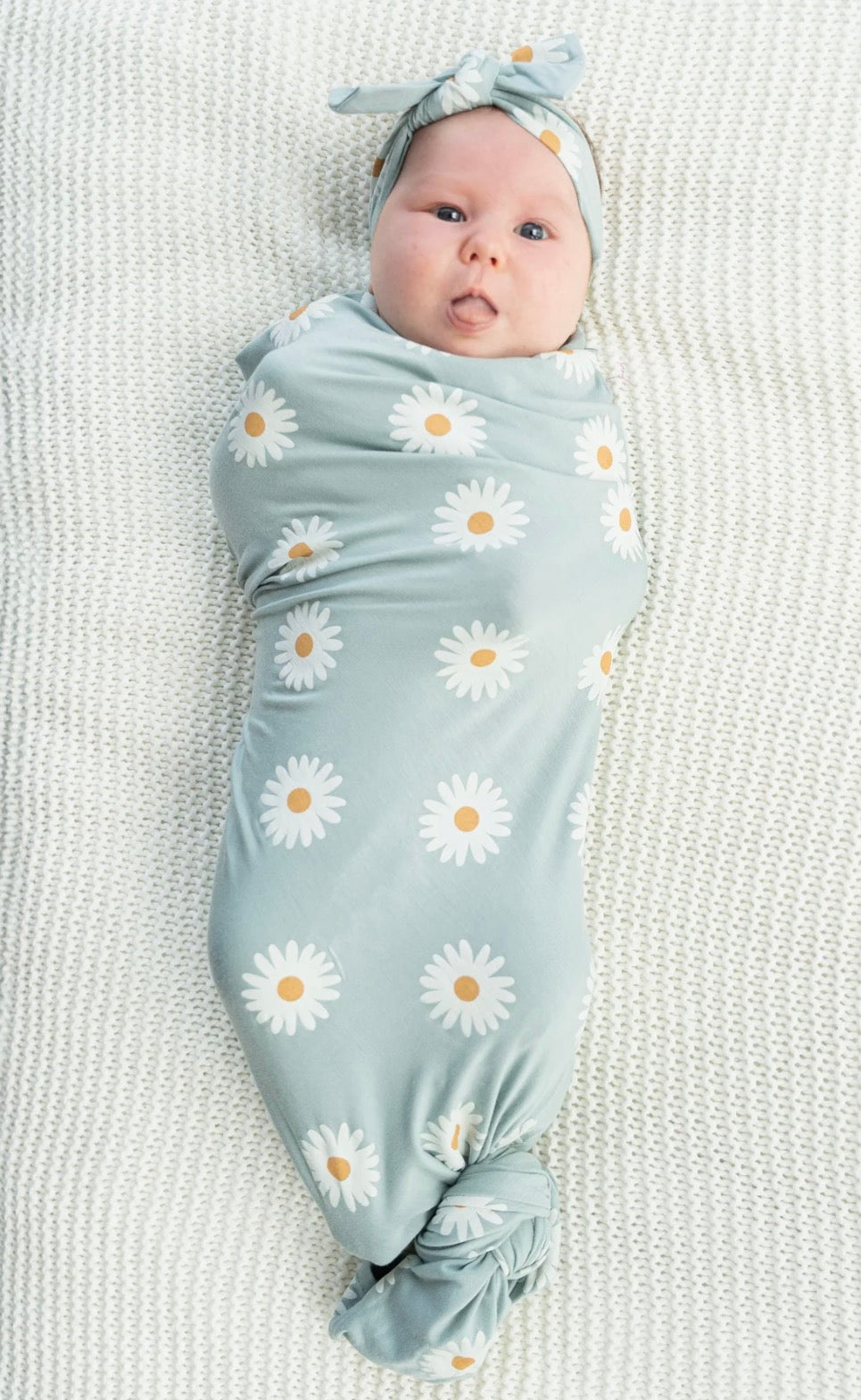 Silkberry Bamboo Daisy Swaddle Blanket SP