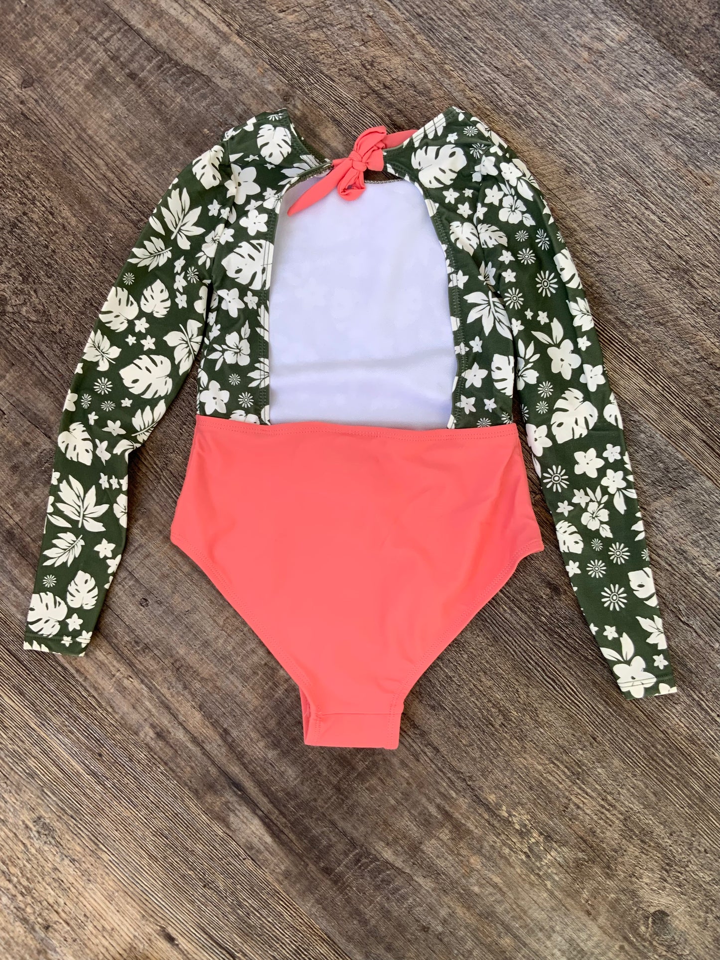 Mandarine & Co. Olivine Leaf Long Sleeve One Piece SPN