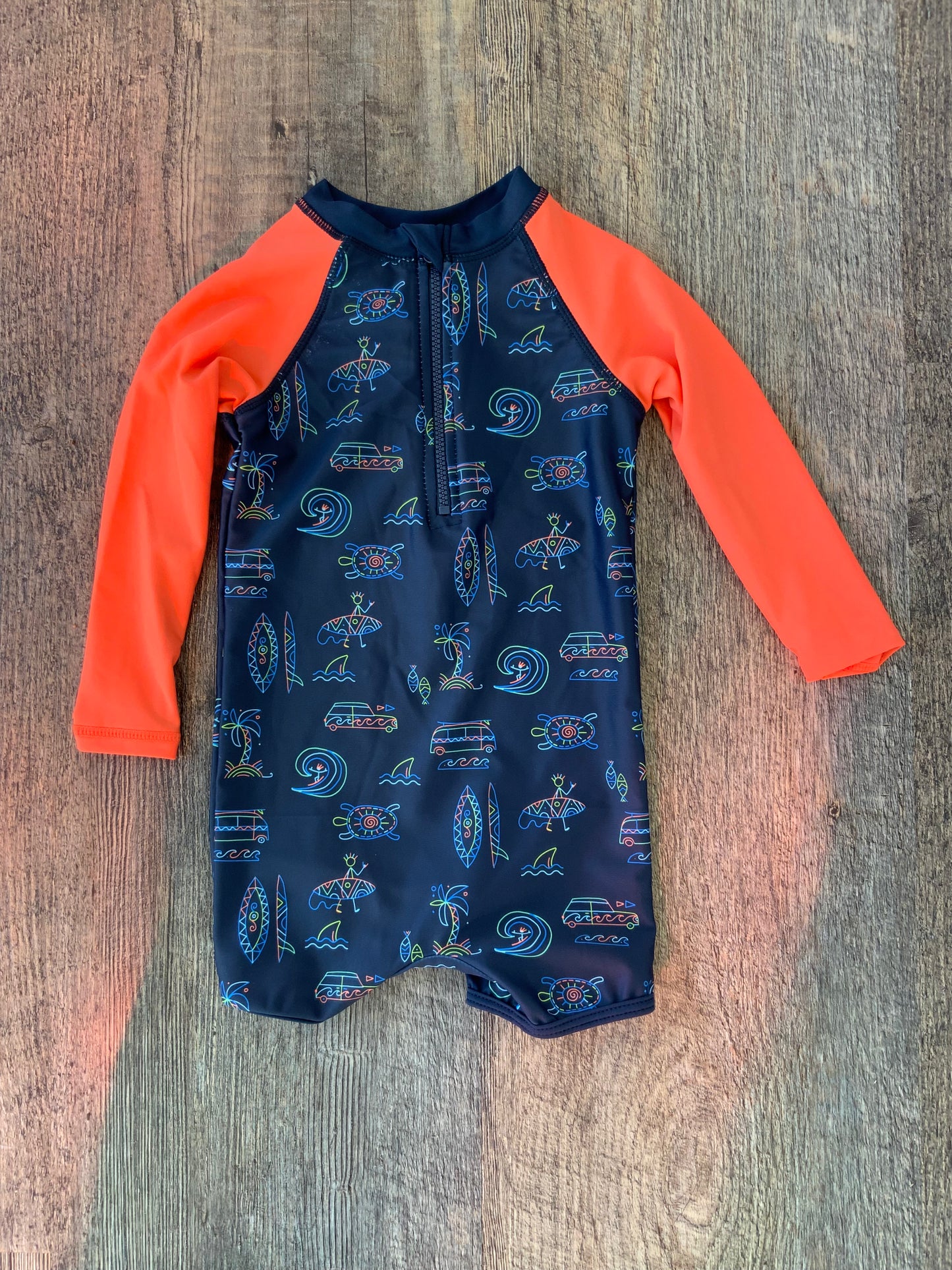 MID Navy Rash Guard Swim