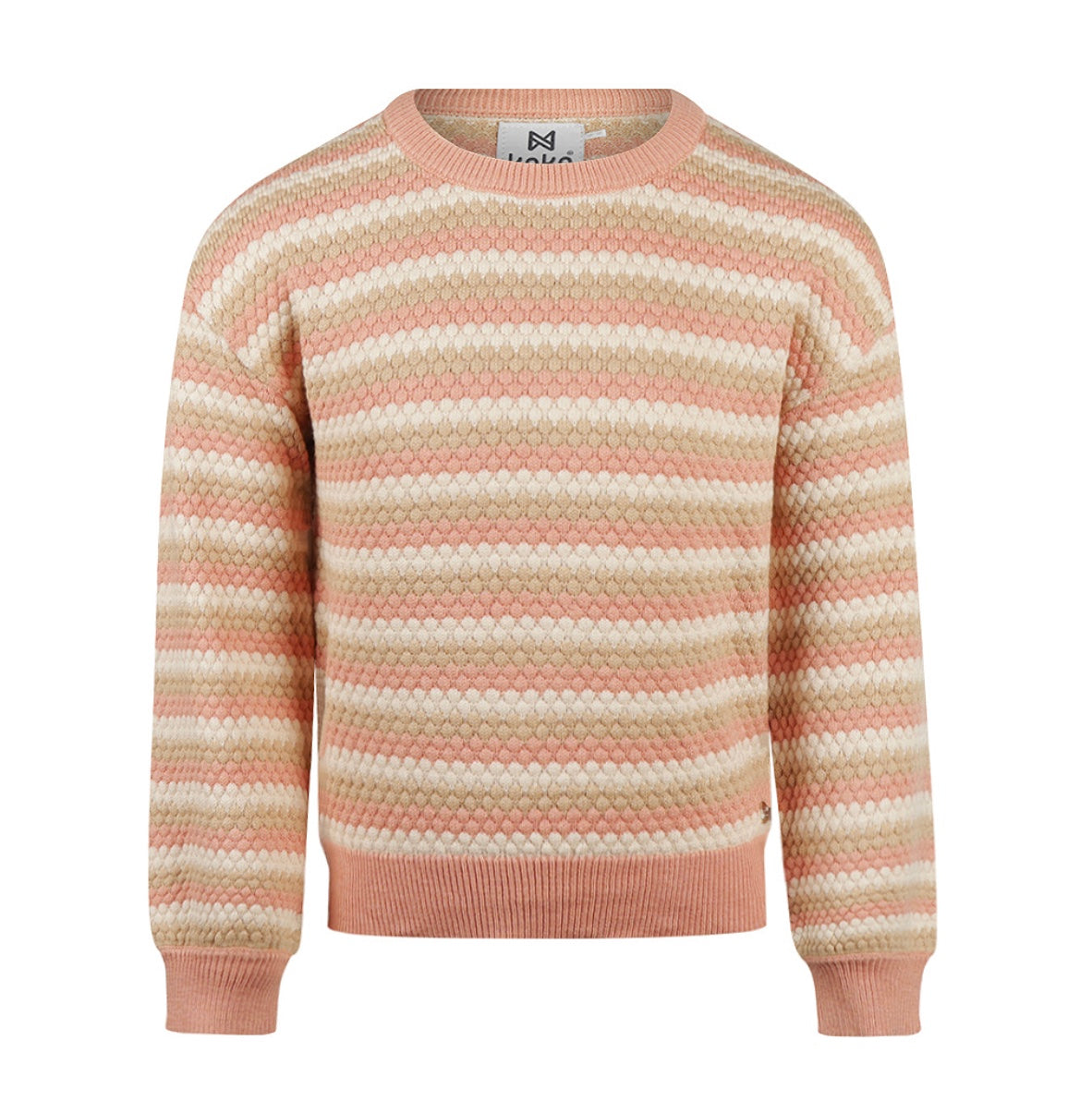 Koko Noko Dusty Pink Stripped Knit Sweater FN