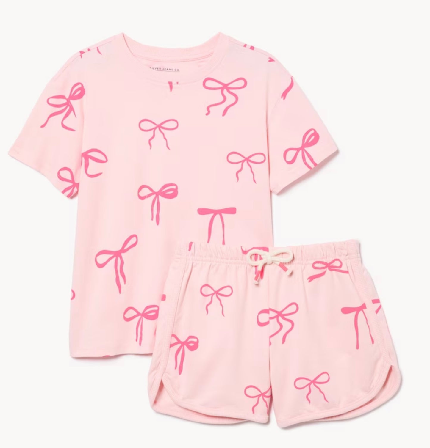 Silver Jean Co. Bow Sweatshirt and Short Set SP