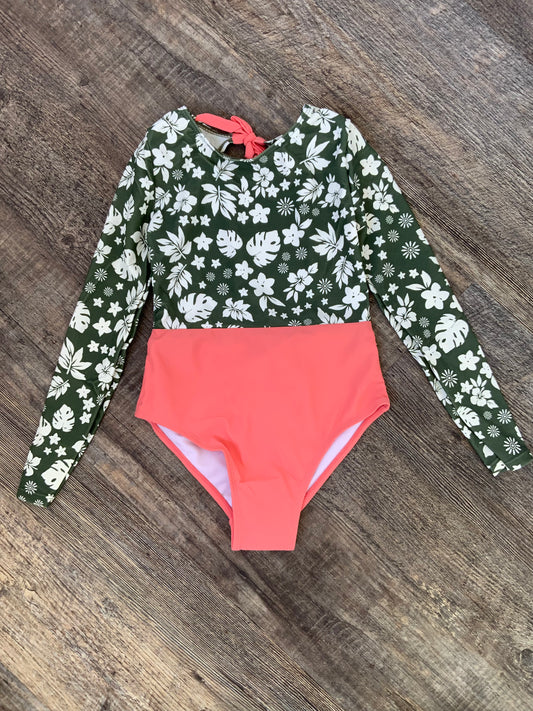 Mandarine & Co. Olivine Leaf Long Sleeve One Piece SPN