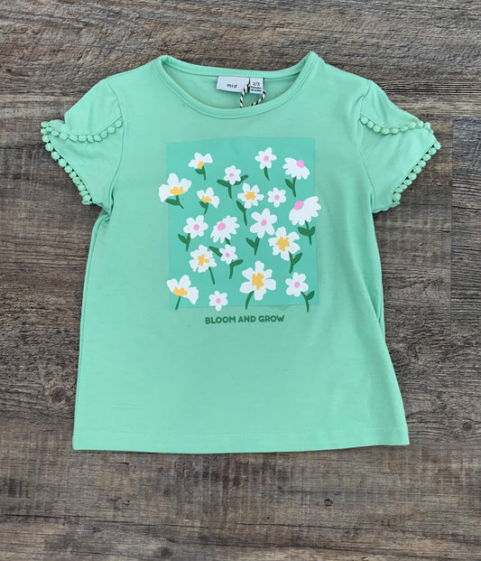 MID Light Green Flower Tee SPN
