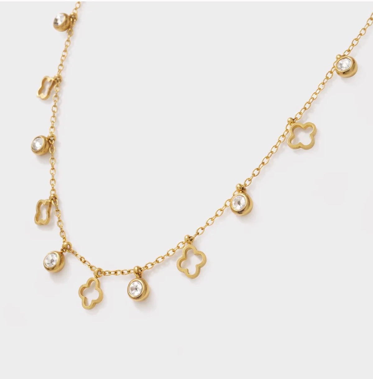 Bizou Flower charms golden necklace