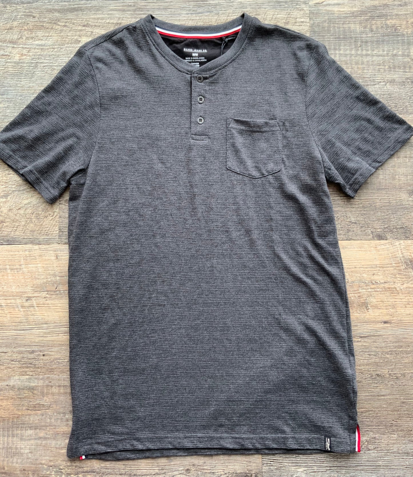 Silver Jeans Co. Men’s Charcoal Textured Tee SP