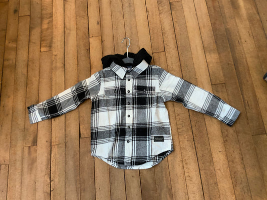 Silver Plaid Boys Shirt