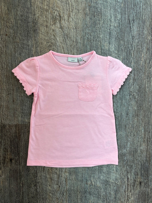 MID Pink Floral Trim Tee SPN