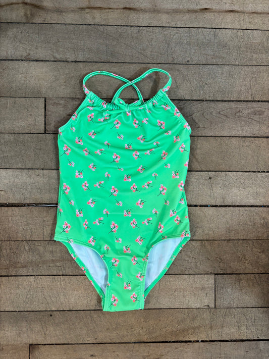 MID Green Floral One Piece Swimsuit SPN