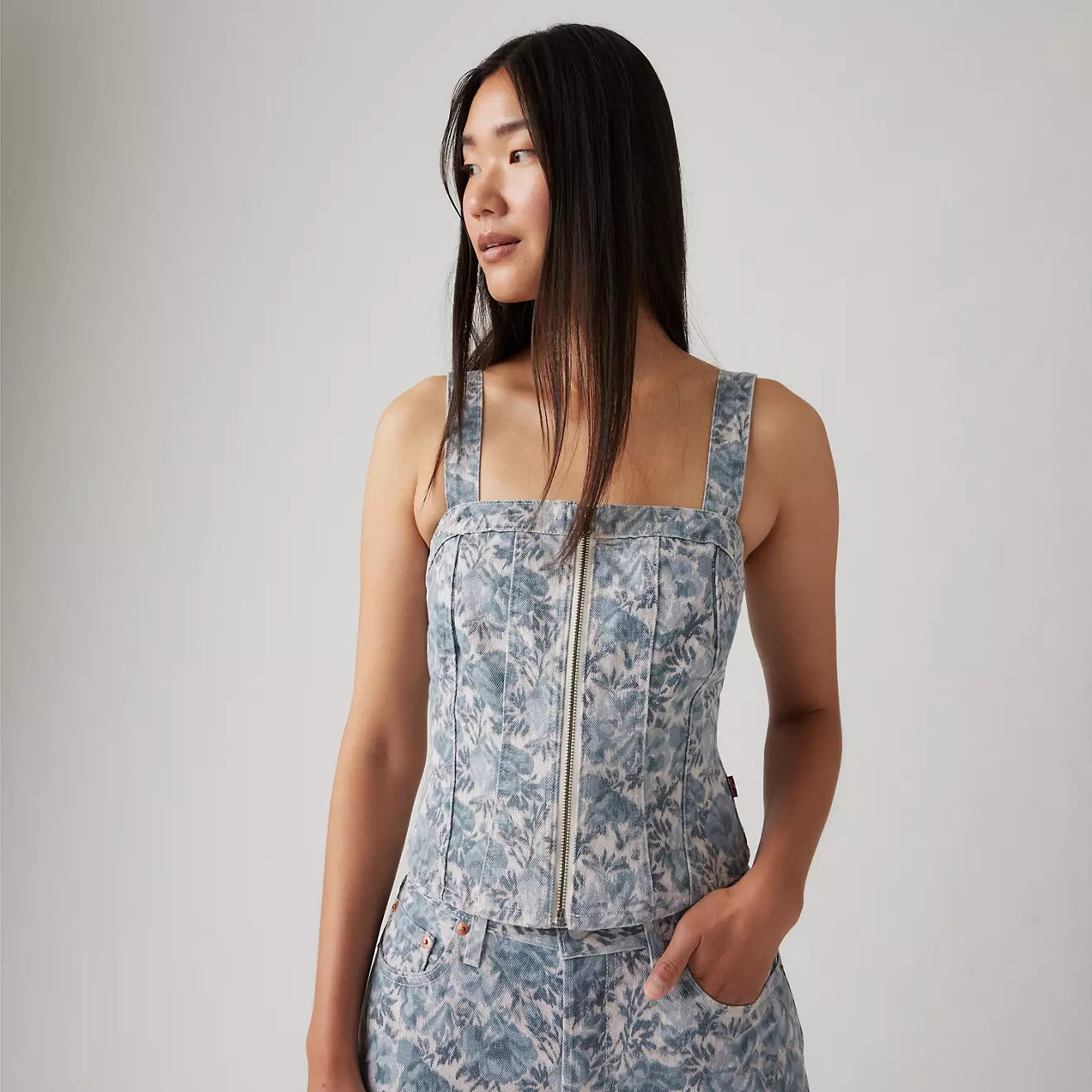 Levi’s Floral Sculpted Bustier Top SPN