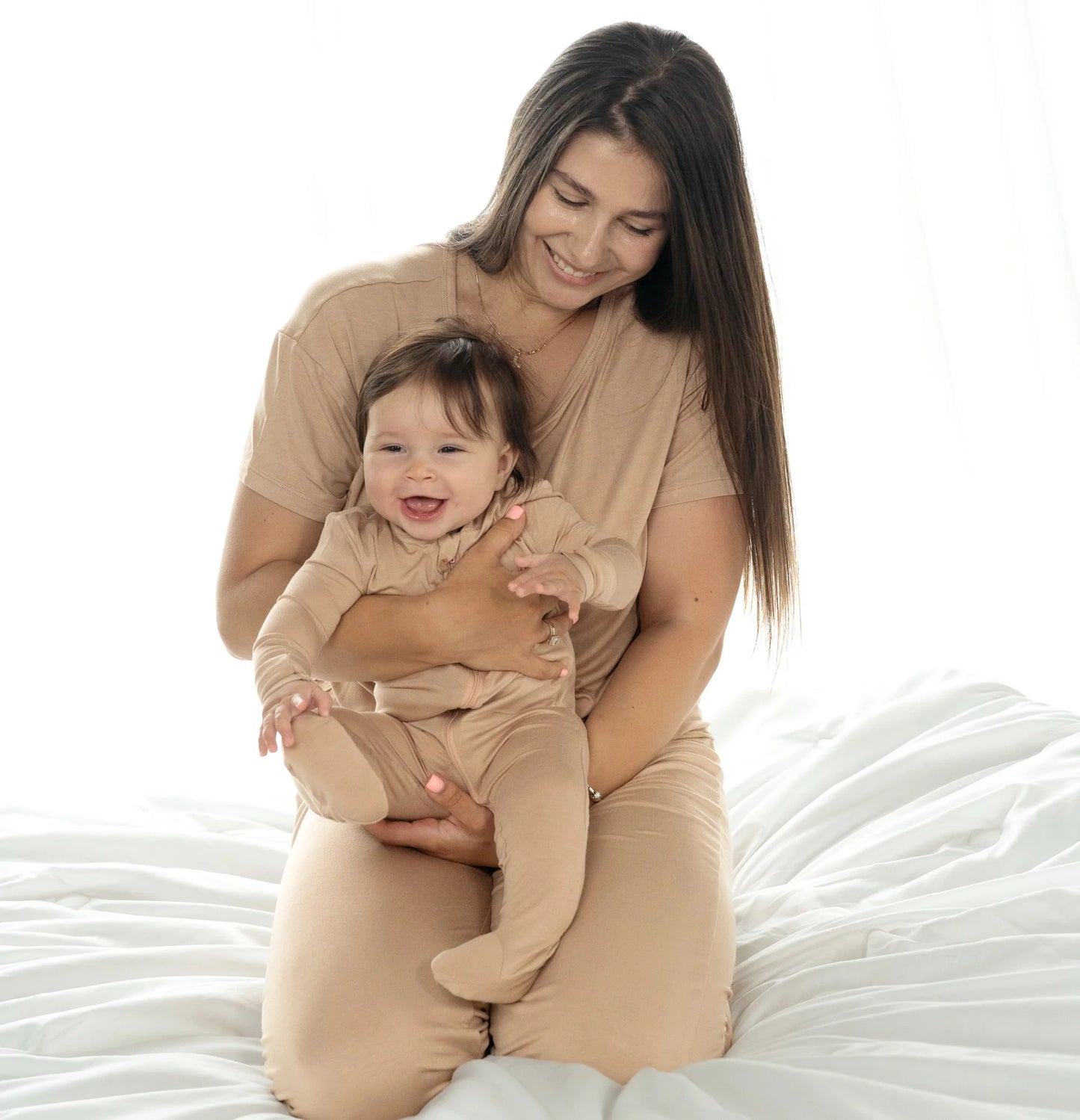 Silkberry Bamboo Maple Sugar Footie Sleeper w/ 2 Way Zipper SPN