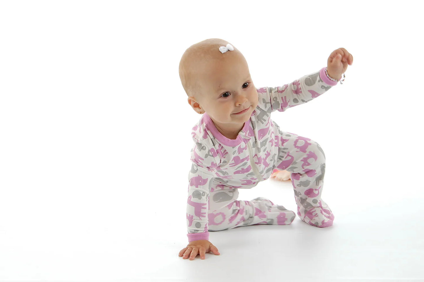Silkberry Bamboo Pink Nature Footed Sleeper SPN
