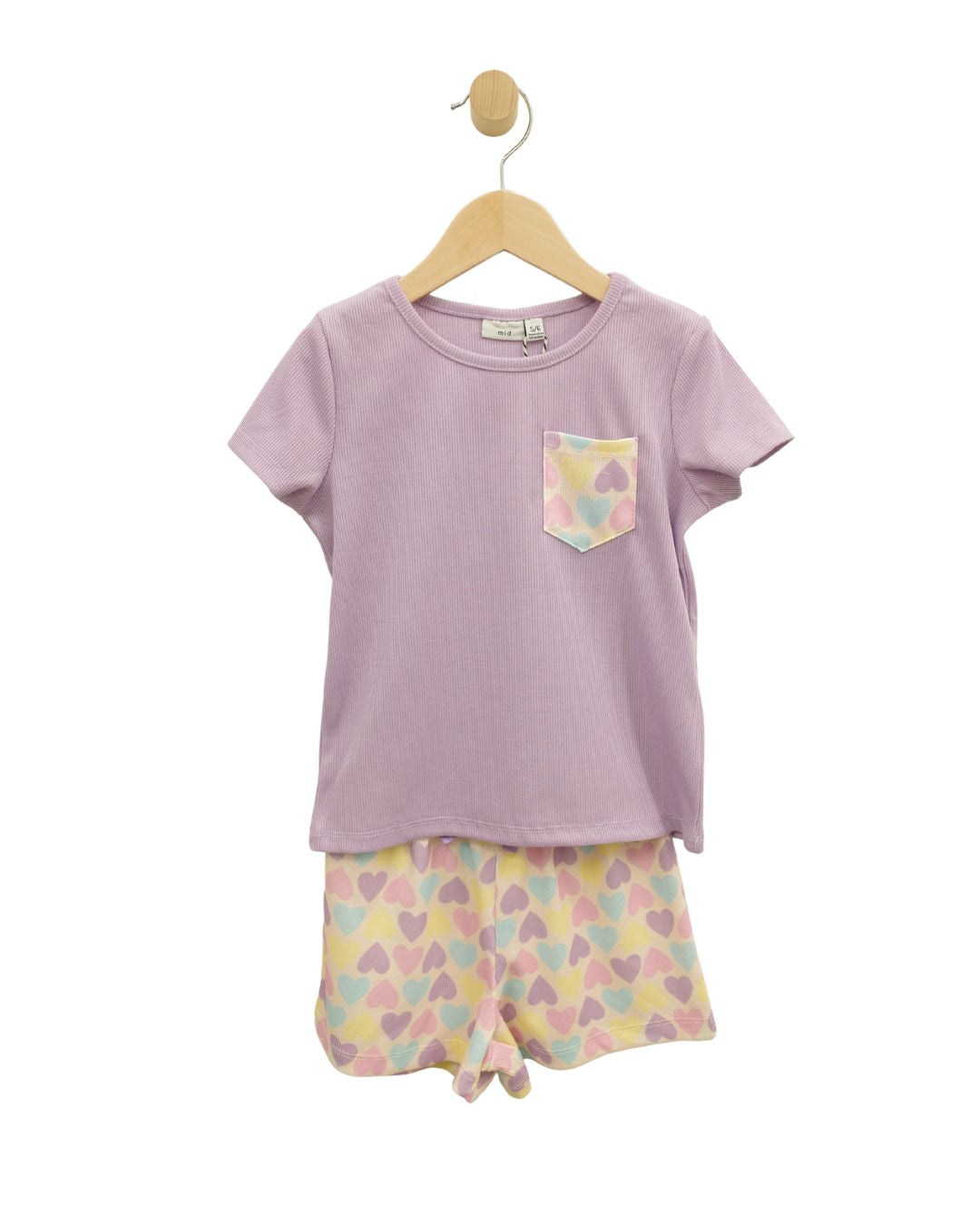 MID 2 Piece Heart Short Set