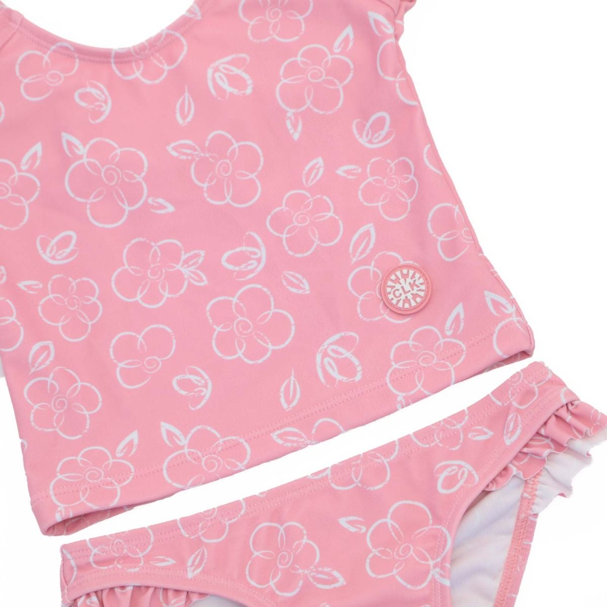 Calikids 2 Piece Pink Floral Swimsuit SP