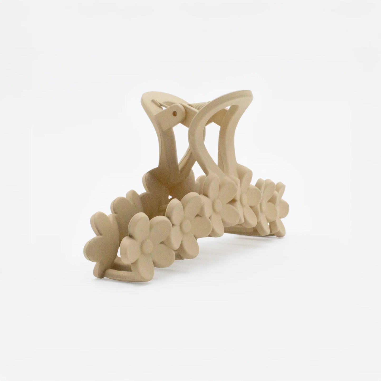 Bizou Mat Beige Flower Claw Clip