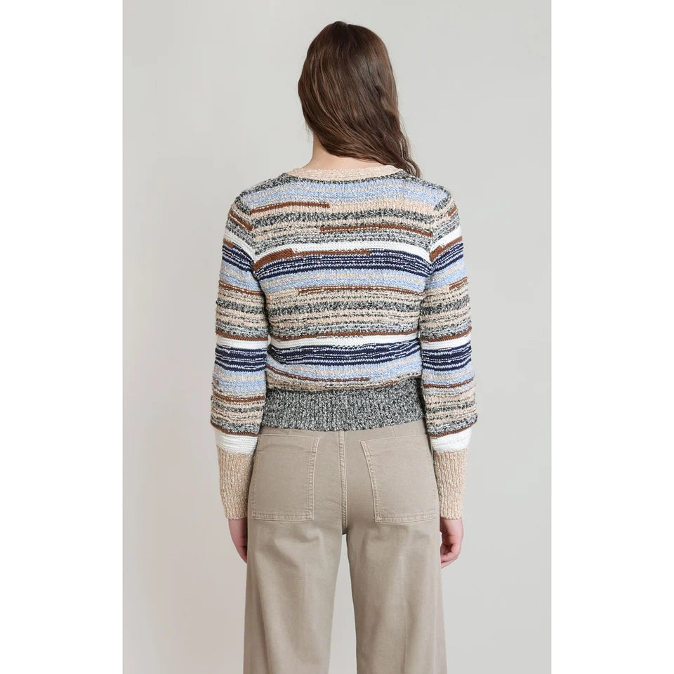 DEX Melange Striped Cardigan 02-08